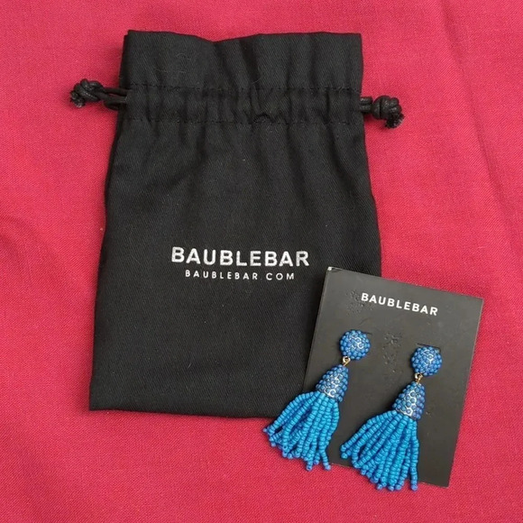 For Kitty Rescue! Blue Bead Earrings - Picture 3 of 3